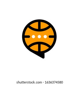 basket ball talk logo design modern template
