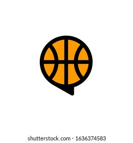 basket ball talk logo design modern template