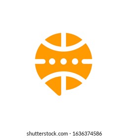 basket ball talk logo design modern template