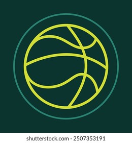 Basket ball trendy icon sensible abstract vector illustration colorful artwork beautiful design.eps