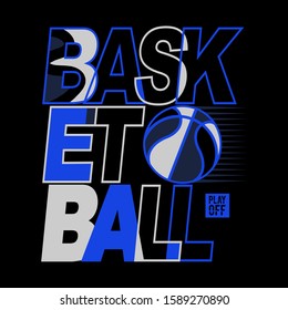 Basket ball typography, tee shirt graphics, vectors