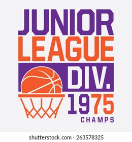 Basket ball typography, t-shirt graphics, vectors