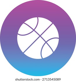 Icono del Vector de la bola de la cesta. Se puede utilizar para aplicaciones de impresión, móviles y de Web.