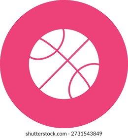 Icono del Vector de la bola de la cesta. Se puede utilizar para aplicaciones de impresión, móviles y de Web.