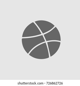 Basket ball vector icon eps 10. Simple isolated pictogram.