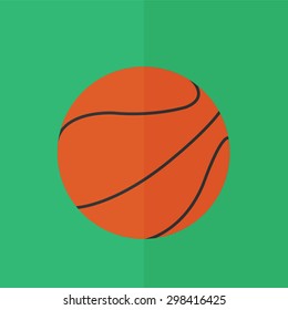 Basket ball ball vector icon. Flat design