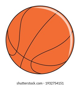 ilustración vectorial de baloncesto aislado en fondo blanco, vista superior