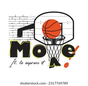 Basket ball vector illustration for sports shirts, themes and other