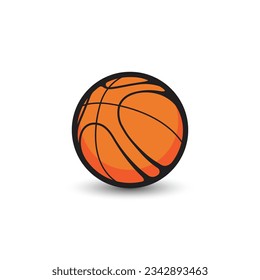 Vector de baloncesto aislado con fondo blanco