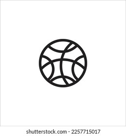 Basketball-Vektorlinie neues Symbol