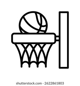 Basket Ball Vector outline icon. Eps10 file 