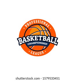 basket ball vintage or retro logo