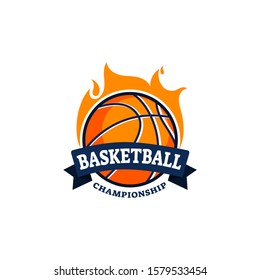 Basket Ball Vintage Or Retro Logo