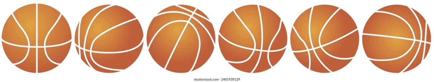 Basket balls collection vector isolated