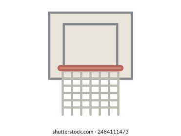 Basket or basketball hoop on white background