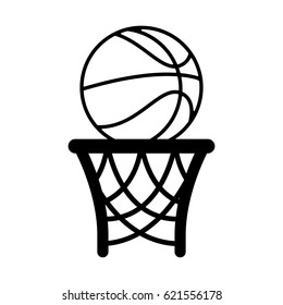 basket basketball isolated icon