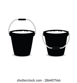 basket beach with sands black vector