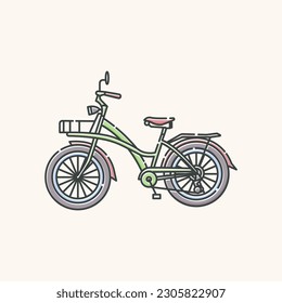 basket bike illustration, World Bicycle Day elements