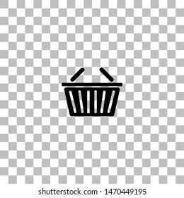 Basket. Black flat icon on a transparent background. Pictogram for your project
