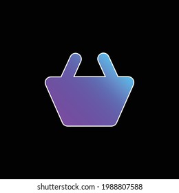 Basket Black Shape blue gradient vector icon