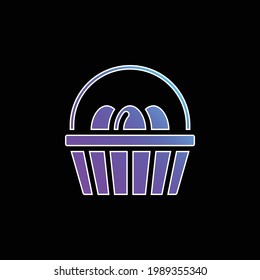 Basket blue gradient vector icon