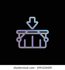 Basket blue gradient vector icon