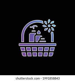 Basket blue gradient vector icon