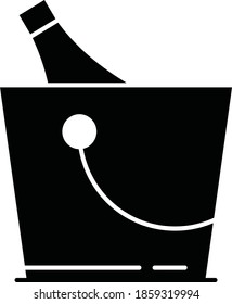 Vektorsymbol für Korb und Flasche 