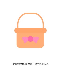 Basket bow color icon. Simple color vector elements of religious holiday for ui and ux, website or mobile application