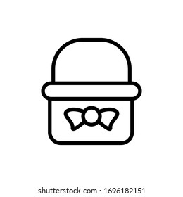 Basket bow icon. Simple line vector elements of religious holiday for ui and ux, website or mobile application