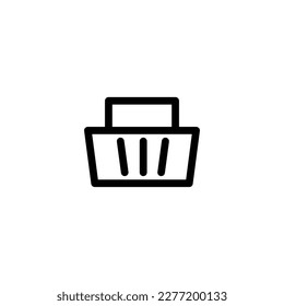 basket box sign symbol. vector illustration on white background