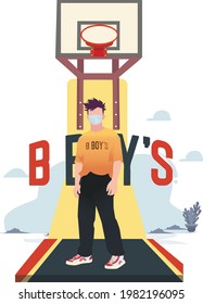 Ilustración de diseño de Basket Boys Player