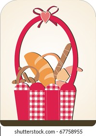 basket with bread