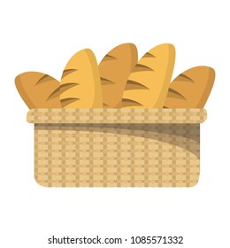 basket with breads icon