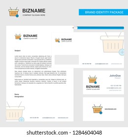 Basket Business Letterhead, Envelope and visiting Card Design vector template