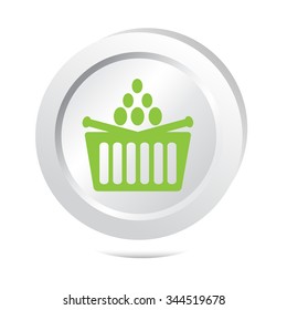 Basket button icon vector illustration