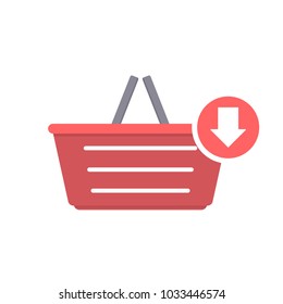 Basket buy input shop shopping icon. Vector illustration