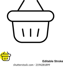 Basket Buy Vector Line Icon