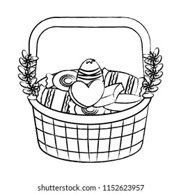 basket with candies 