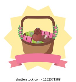 basket with candies design