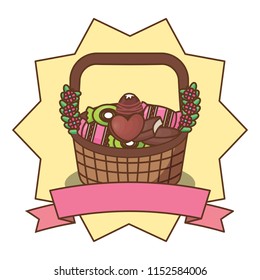basket with candies design
