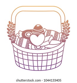 Basket with candies icon