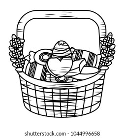 Basket with candies icon