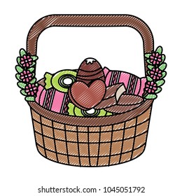 Basket with candies icon