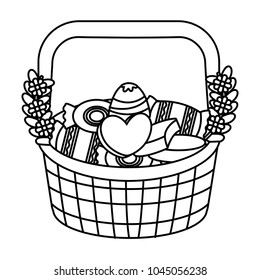 Basket with candies icon