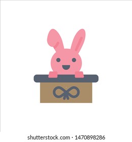 Basket, Cart, Easter, Holiday  Flat Color Icon. Vector icon banner Template. Vector Icon Template background