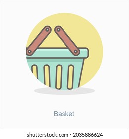 Warenkorb- oder Warenkorb-Icon-Konzept