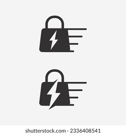 Korb- und Warenkorb-Symbol und Logo, Vektordesign-Einkaufsmaschine