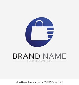 icono de cesta y carrito y logotipo diseño vectorial ilustración de la compra