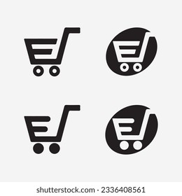 basket and cart icon and logo vector design shopping illustration